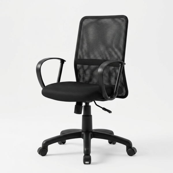 Офисное кресло Капри Сетка Tw Черная+Tw Черная Ткань